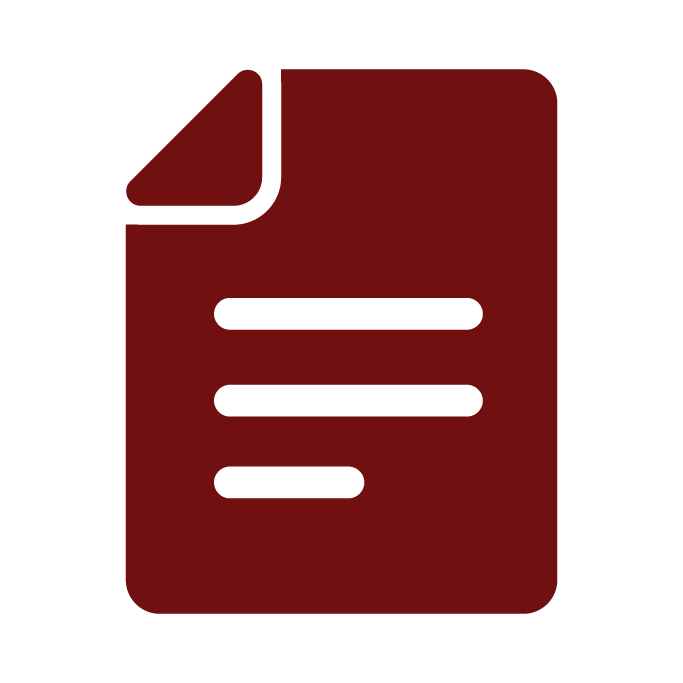 A letter icon with 3 lines of text