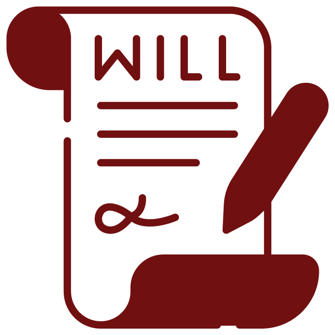 A document with WILL written on the top with a pen and signature
