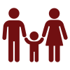 A family of 3 with a child inbetween 2 parents
